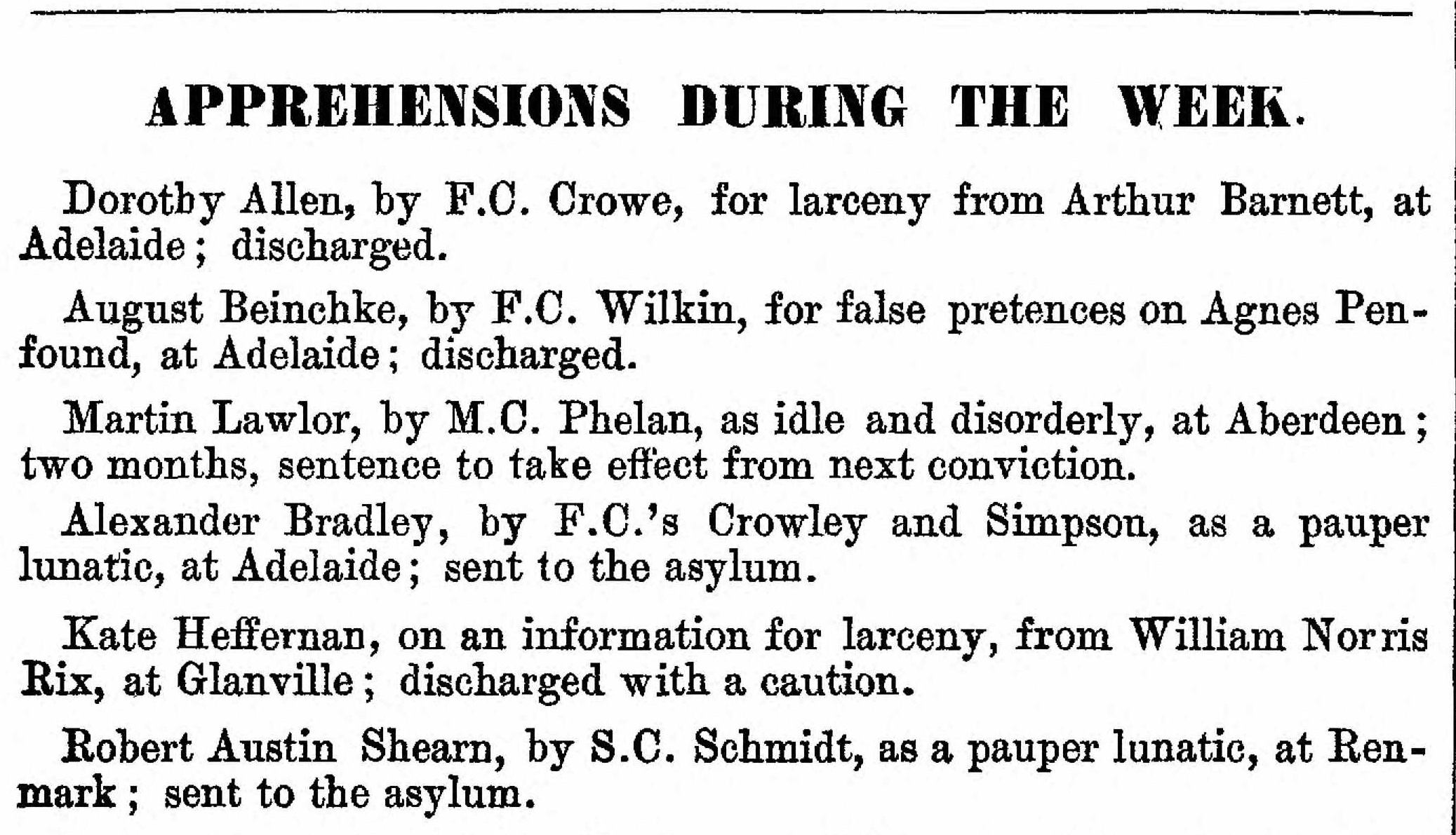 Robert Austin Shearn apprehended